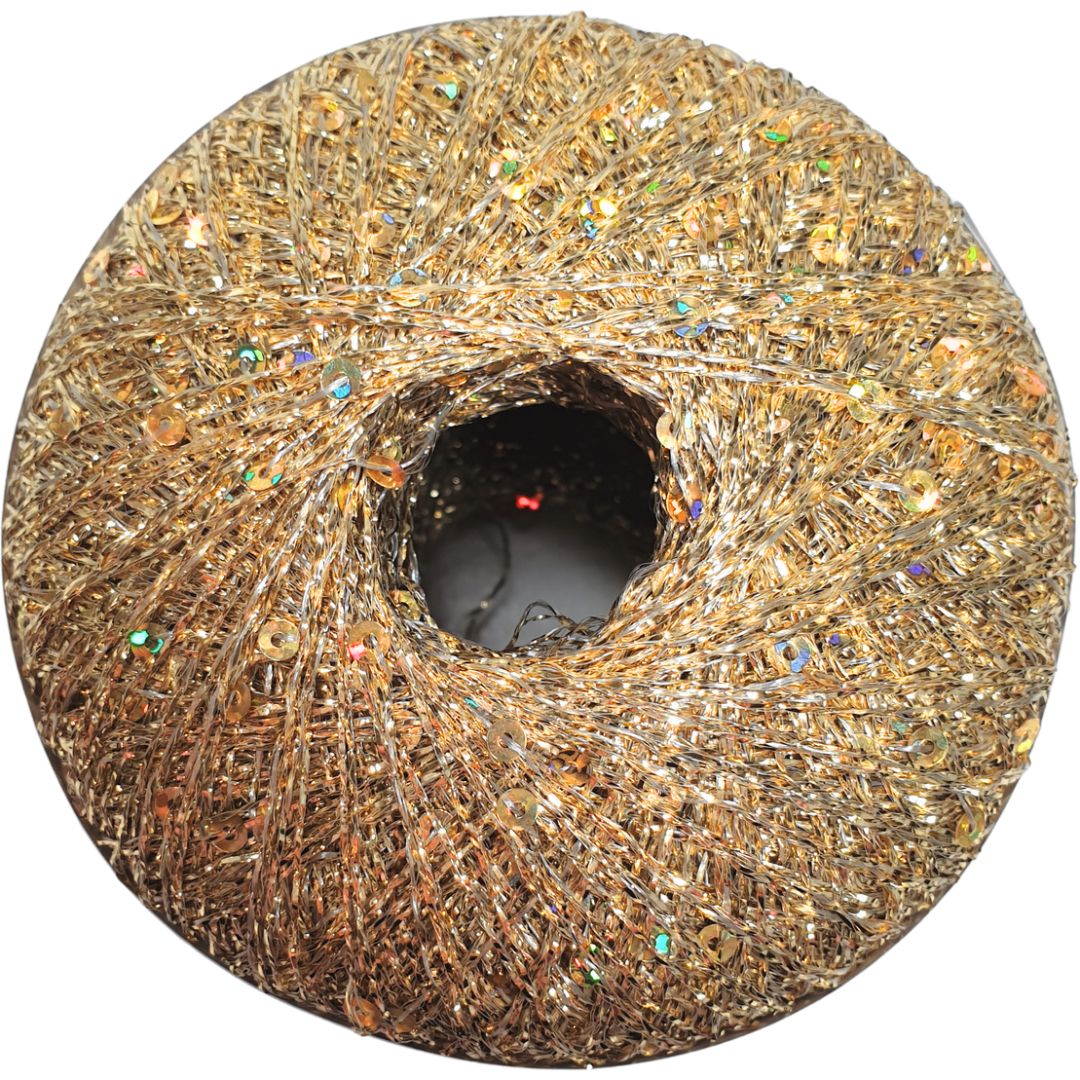 Rellana - Paillettengarn - 25g/325m - 202 Gold