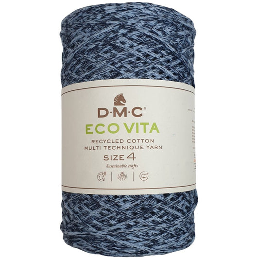 DMC Nova Vita 4 (Multicolor 250g) - 80% recycelte BW / 20% PES - 177 Bleu