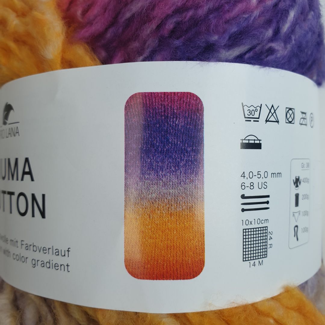 Pro Lana - Piuma cotton - 50g/140m - 04 Gelb Pink Lila