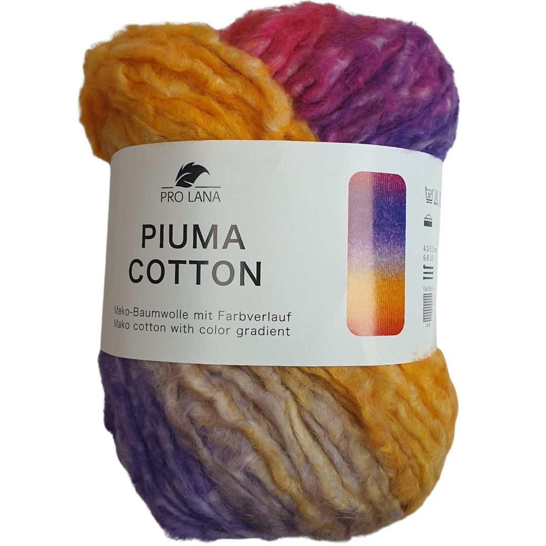 Pro Lana - Piuma cotton - 50g/140m - 04 Gelb Pink Lila