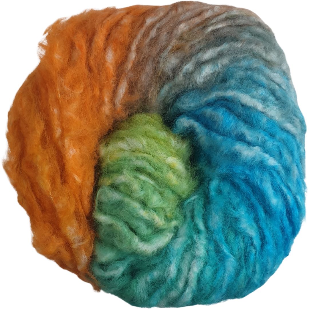 Pro Lana - Piuma cotton - 50g/140m - 01 Orange Blau Gelb