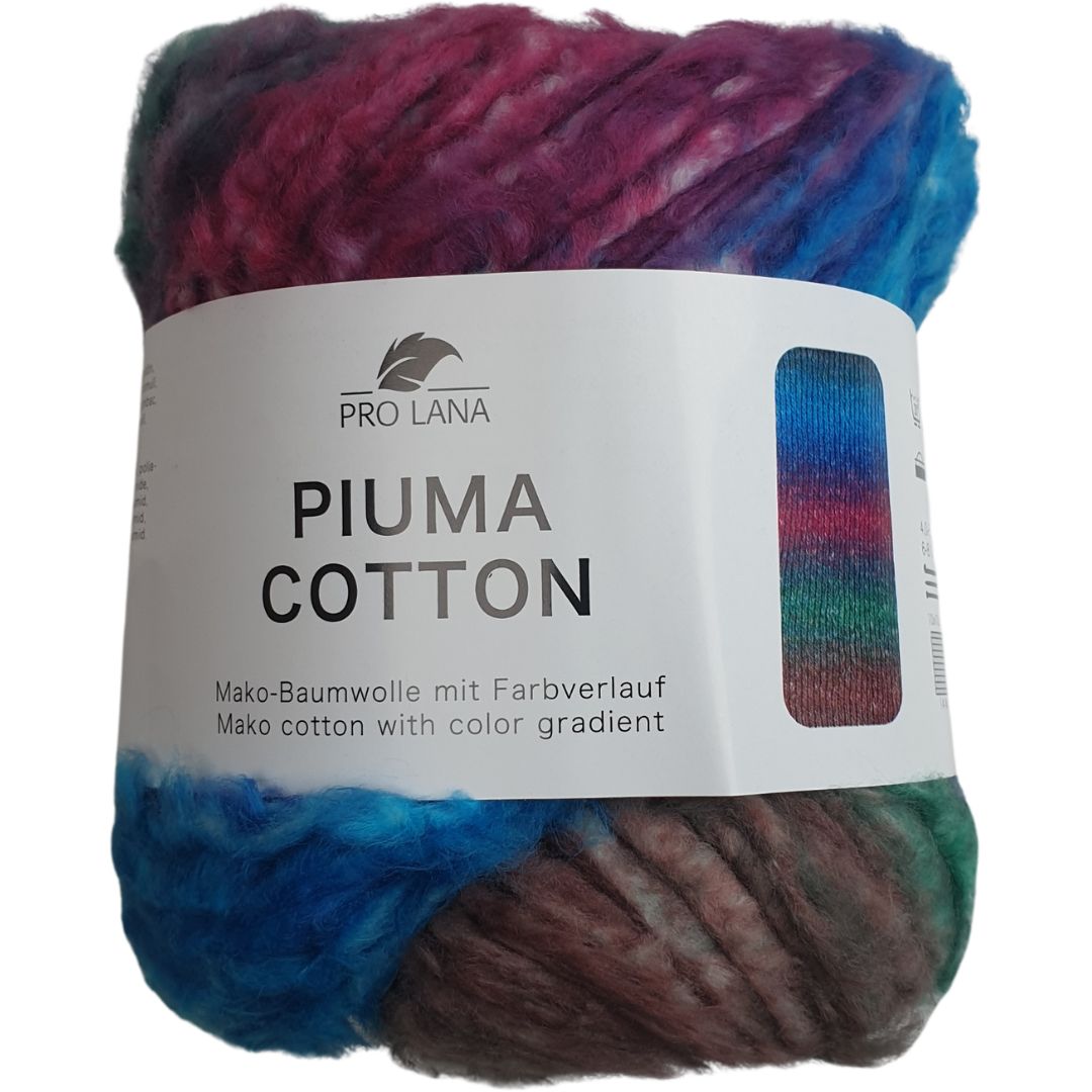 Pro Lana - Piuma cotton - 50g/140m - 02 Grün Pink Blau