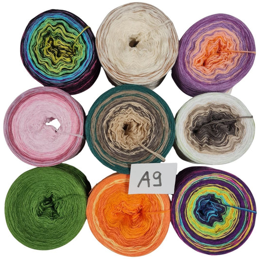 Bobbel-Paket - (A 9 ) - 3+4 fädig-ca. 700g - Mützen+Patchwork