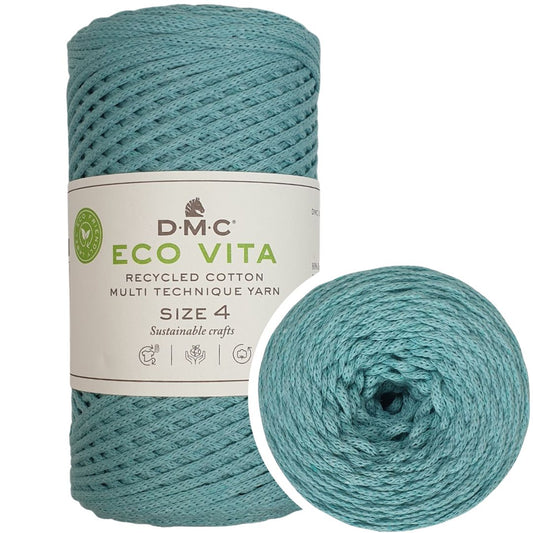 DMC Eco Nova Vita 4 (Einfarbig 250g) - 80% recycelte BW / 20% PES - 089 Jade