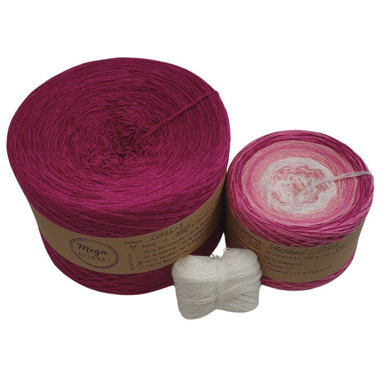 Modalgarn-Set für das Dreieckstuch "Picotong" (ohne Anleitung) - Pinktöne