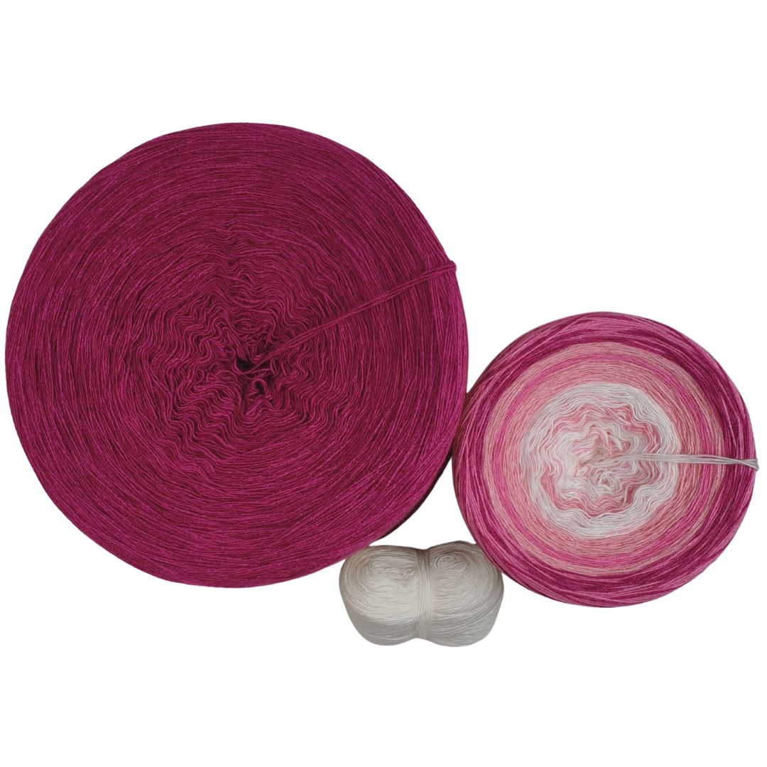 Modalgarn-Set für das Dreieckstuch "Picotong" (ohne Anleitung) - Pinktöne
