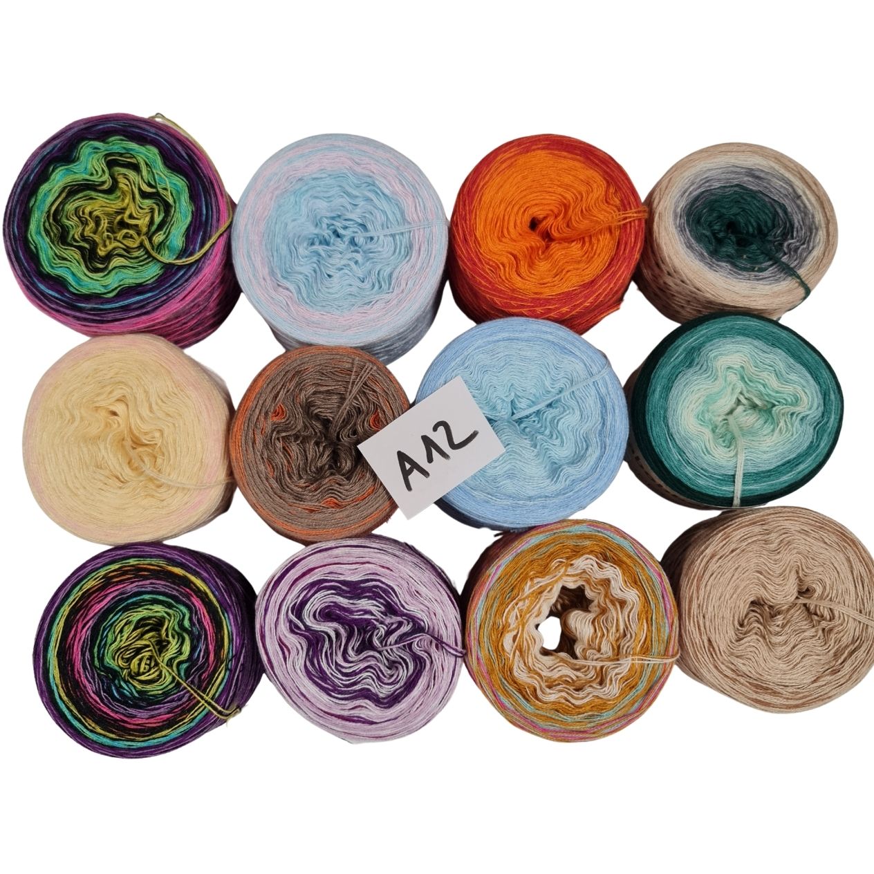 Bobbel-Paket - (A 12 ) - 3+4 fädig-ca. 670g - Mützen+Patchwork