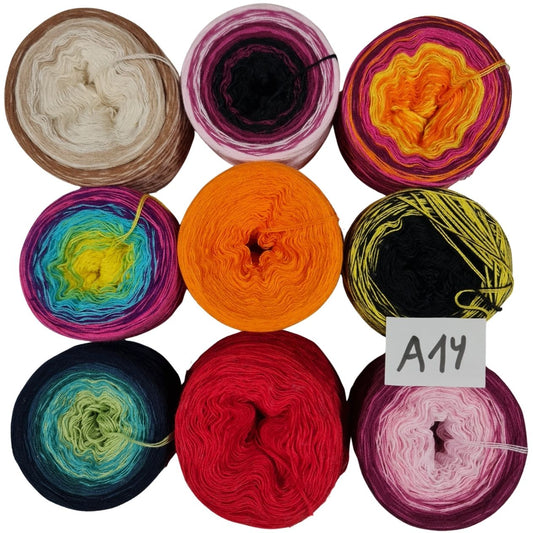 Bobbel-Paket - (A 14 ) - 3+4 fädig-ca. 590g - Mützen+Patchwork