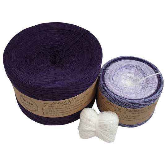 Modalgarn-Set für das Dreieckstuch "Picotong" (ohne Anleitung) - Lilatöne