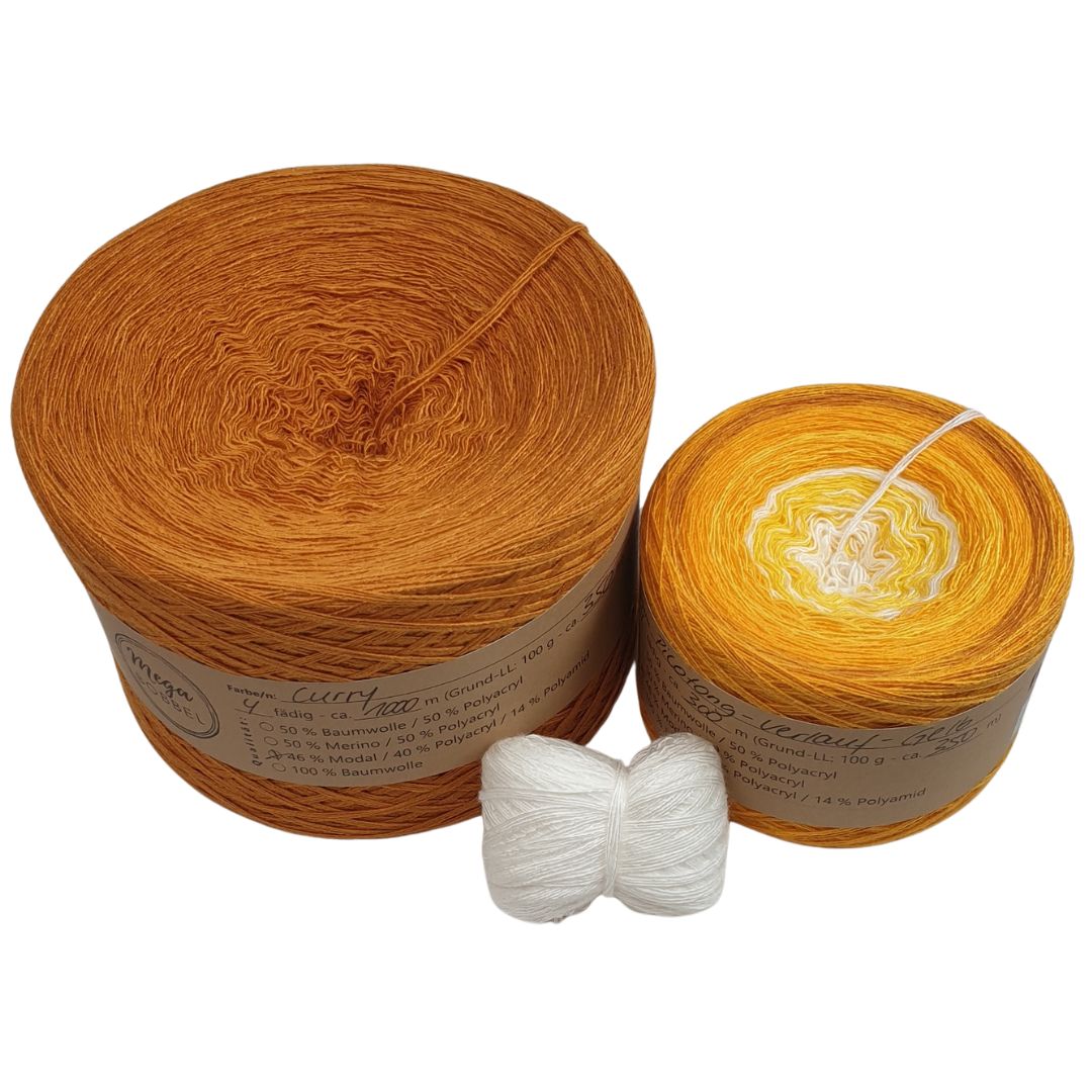 Modalgarn-Set für das Dreieckstuch "Picotong" (ohne Anleitung) - Gelbtöne