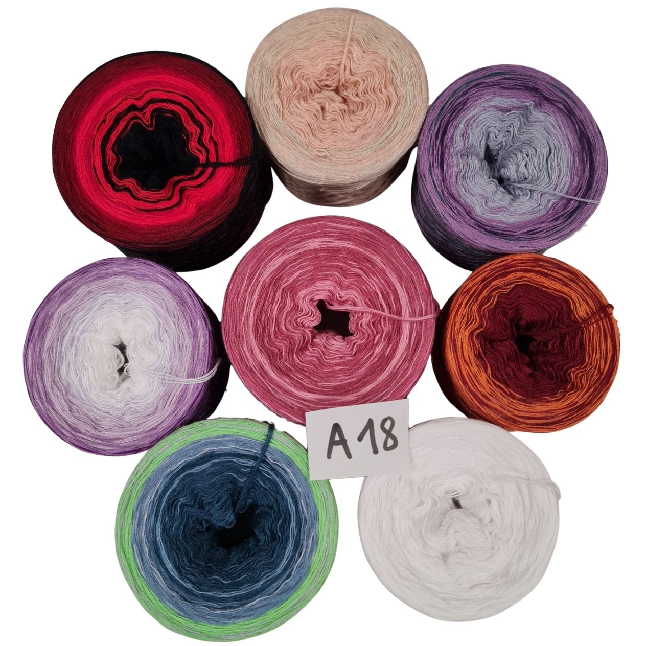 Bobbel-Paket - (A 18 ) - 3+4 fädig-ca. 750g - Mützen+Patchwork