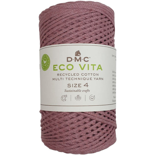 DMC Eco Nova Vita 4 (Einfarbig 250g) - 80% recycelte BW / 20% PES - 04 Phlox