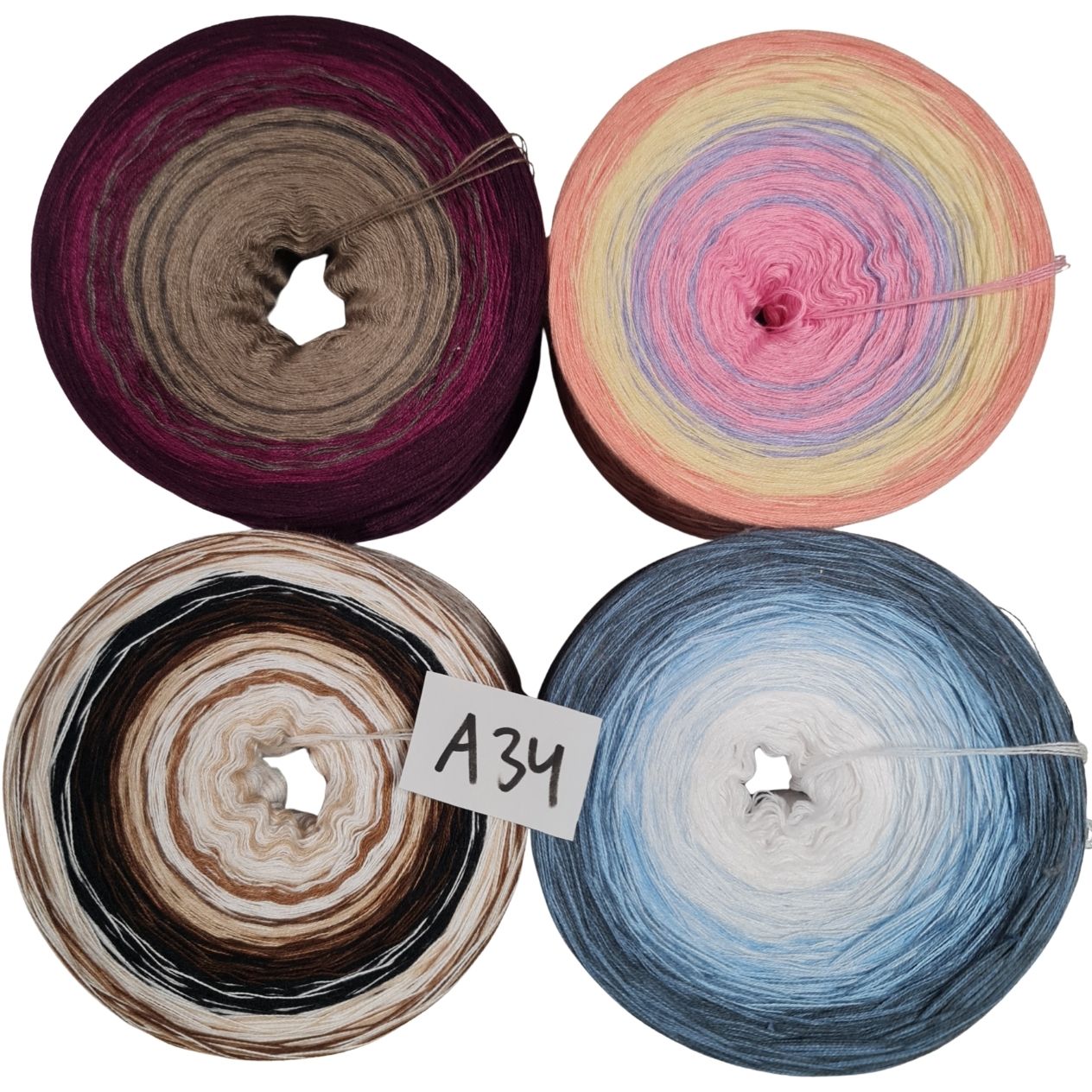 Bobbel-Paket - (A 34 ) - 4 fädig - ca. 1100g