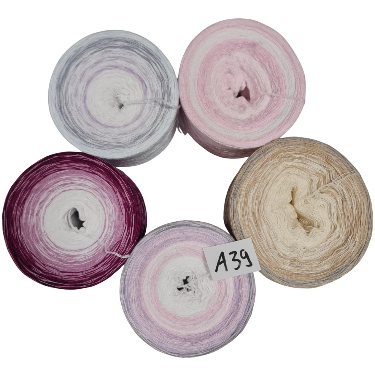 Bobbel-Paket - (A 39 ) - 4 fädig - ca. 1080g - kleine Bobbel