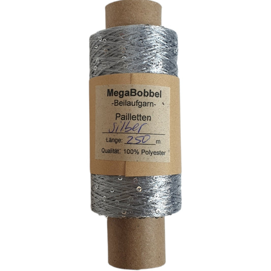 Paillettengarn - Silber - (BG38) - 250m