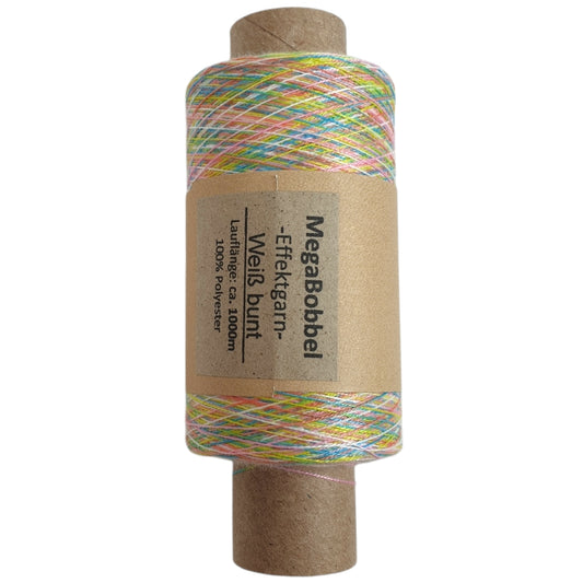 Effektgarn - Weiß bunt - (BG44) - 1000m