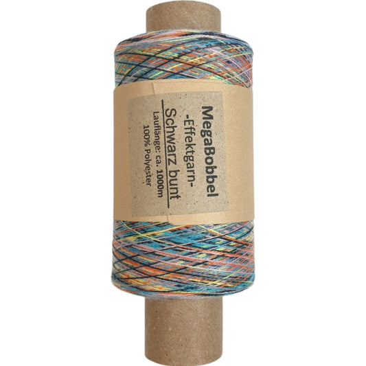 Effektgarn - Schwarz bunt - (BG45) - 1000m