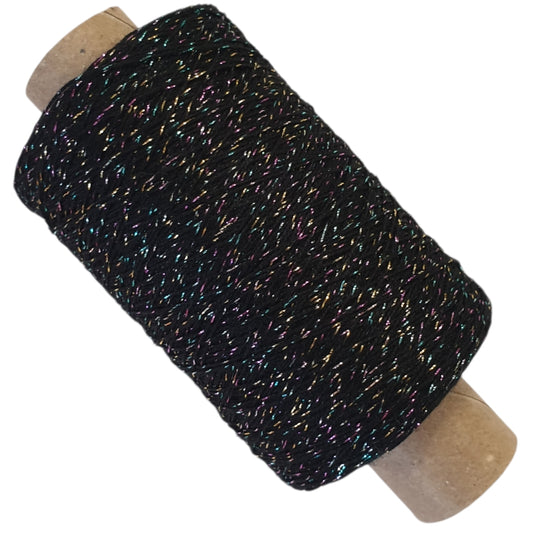 Contessa Lux -Glitzergarn - Schwarz-Multi - (BG50) - 500m