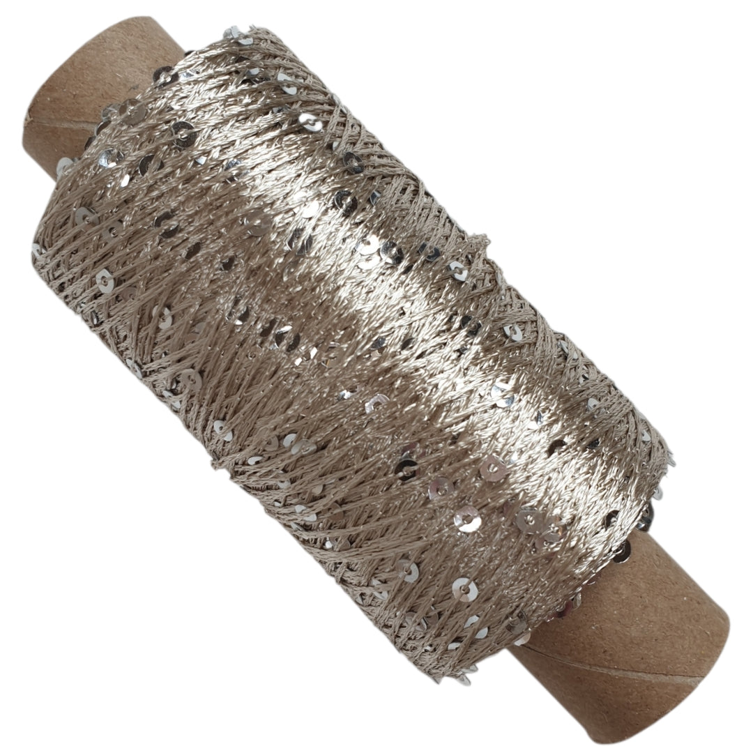 Paillettengarn - Beige - (BG67)