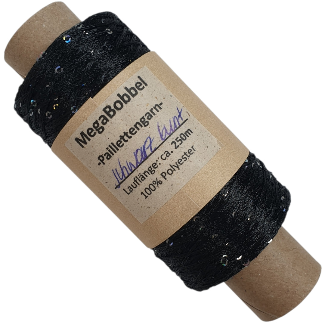 Paillettengarn - Schwarz bunt - (BG69R)