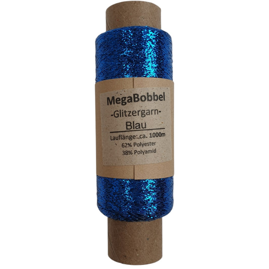 Glitzergarn - Blau - (BG85) - 1000m