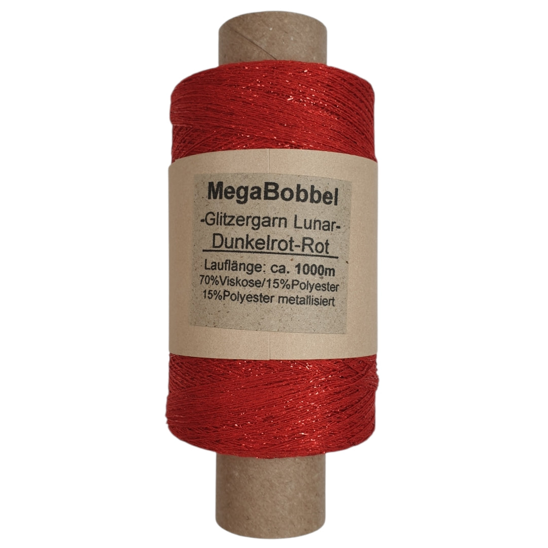 Lunar - Glitzergarn - Dunkelrot-Rot- (BG) - 1000m
