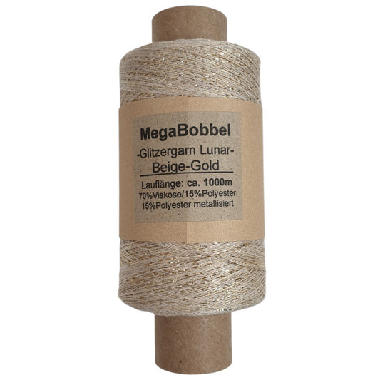 Lunar - Glitzergarn - Beige-Gold - (BG105) - 1000m