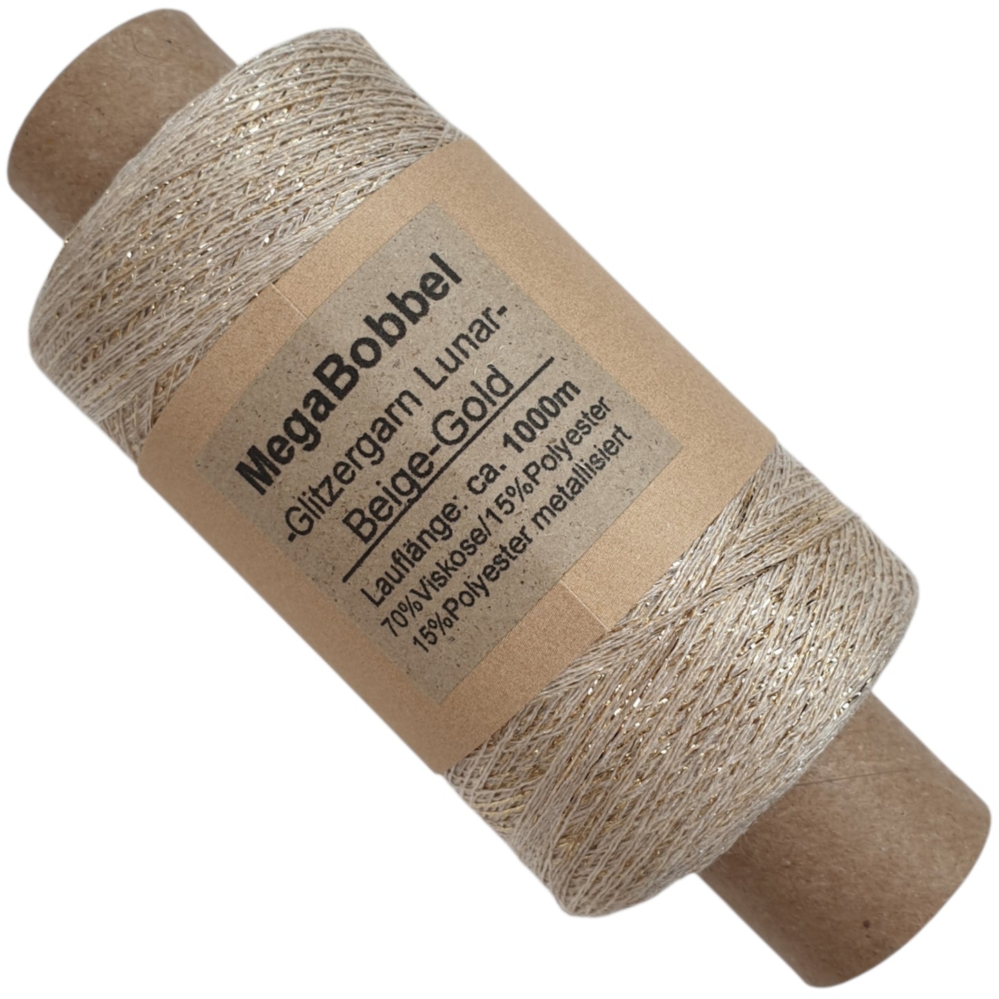 Lunar - Glitzergarn - Beige-Gold - (BG) - 1000m