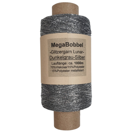 Lunar - Glitzergarn - Dunkelgrau-Silber- (BG94) - 1000m