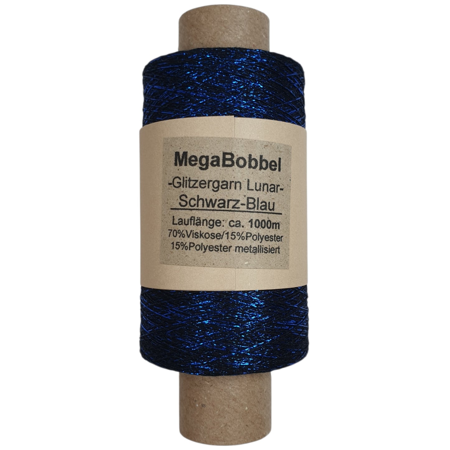 Lunar - Glitzergarn - Schwarz-Blau - (BG) - 1000m