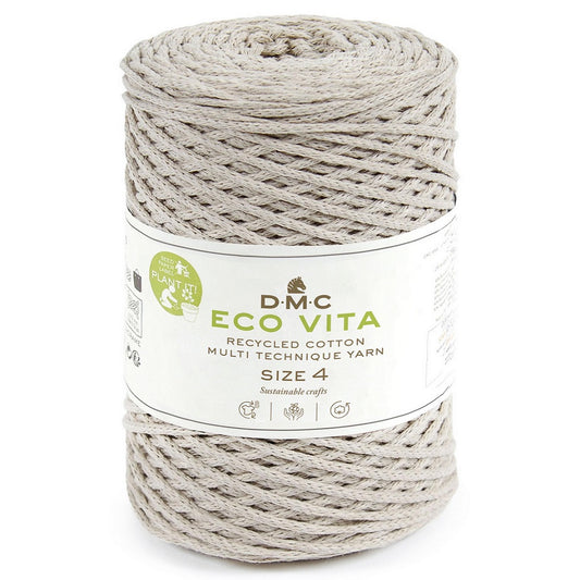 DMC Eco Nova Vita 4 (Einfarbig 250g) - 80% recycelte BW / 20% PES - 131 Beige